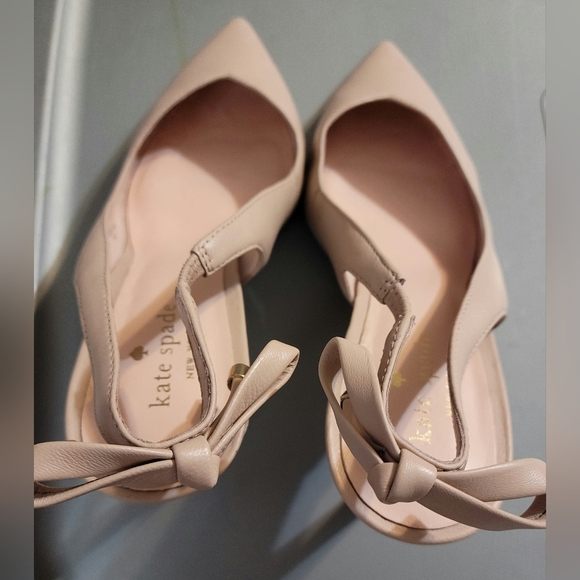 Kate spade USED pink sling bow back pump 8.5 - Picture 3 of 12